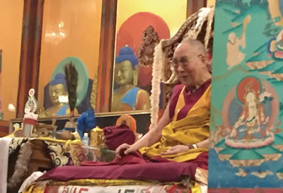 His Holiness the Dalai Lama at Nyingma Monastery