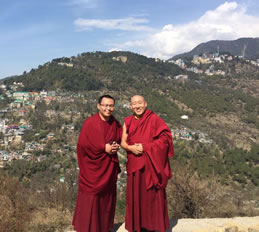 Nechung Choktrul Rinpocheand Venerable Nechung Kuten in Dharamsala India