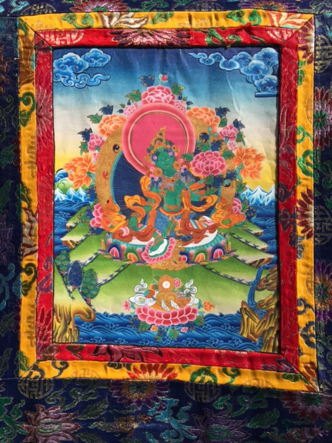 Hand Painted Thangka - Green Tara $500