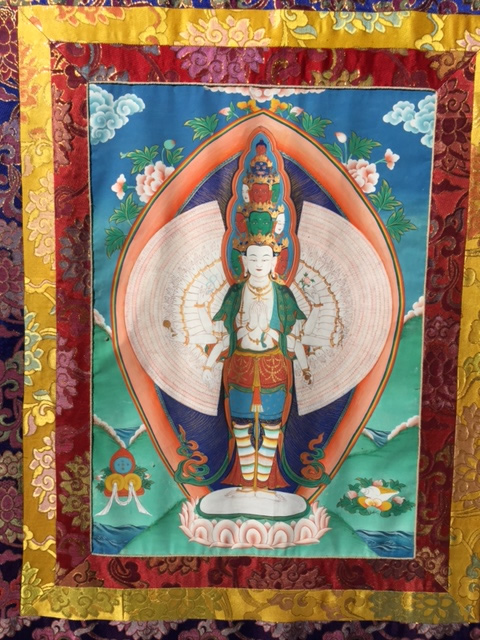 Hand Painted Thangka - 1000 Arm Avalokitesvara - No Longer Available